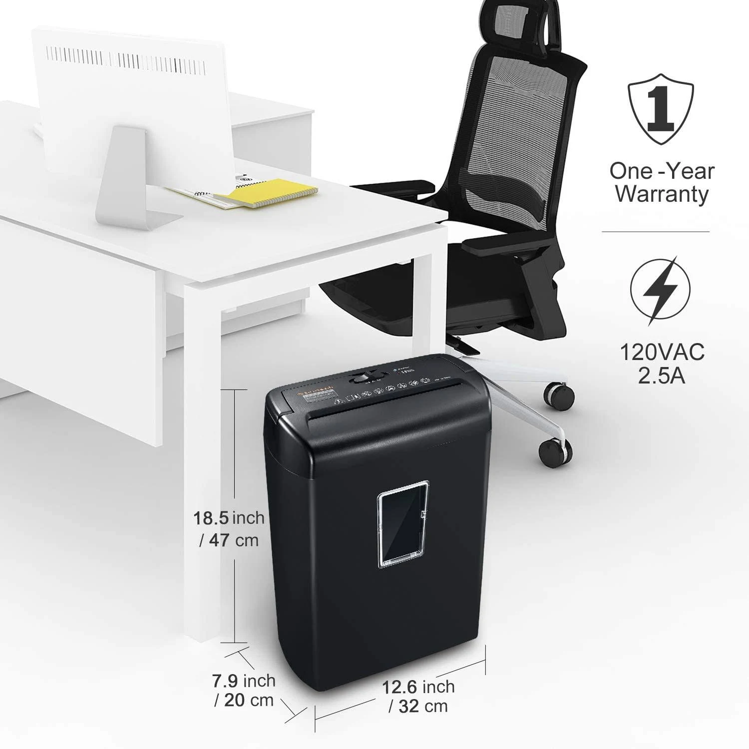 Bonsaii 10-Sheet Cross-Cut Paper Shredder, Credit Card Shredders for Home Office
