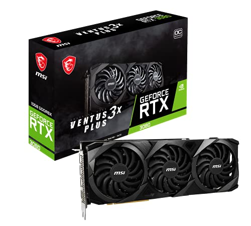MSI Gaming GeForce RTX 3080 Ti Gaming X Trio 12G Computer Gaming Graphics Card 12GB GDRR6X 320-Bit HDMI/DP Nvlink Torx Fan 3 Ampere Architecture OC, NVIDIA GPU Video Cards for Gaming PC (Renewed)