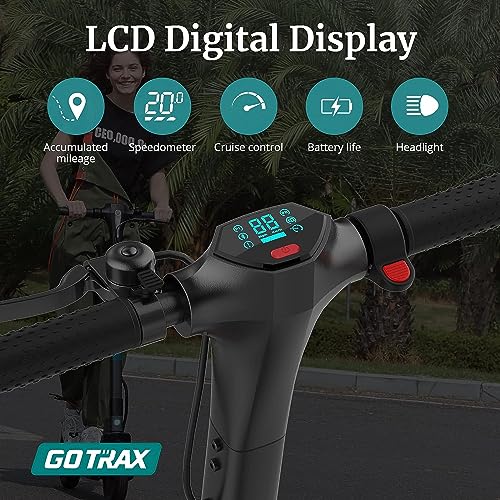 Gotrax Electric Scooter for Adult, 350/500W Motor, Max 18/38 Mile and 20MPH Speed,10" Pneumatic Tire, 36V/48V Big Battery All Aluminum Body, Large LED Display Foldable Commuting E Scooter for Adult