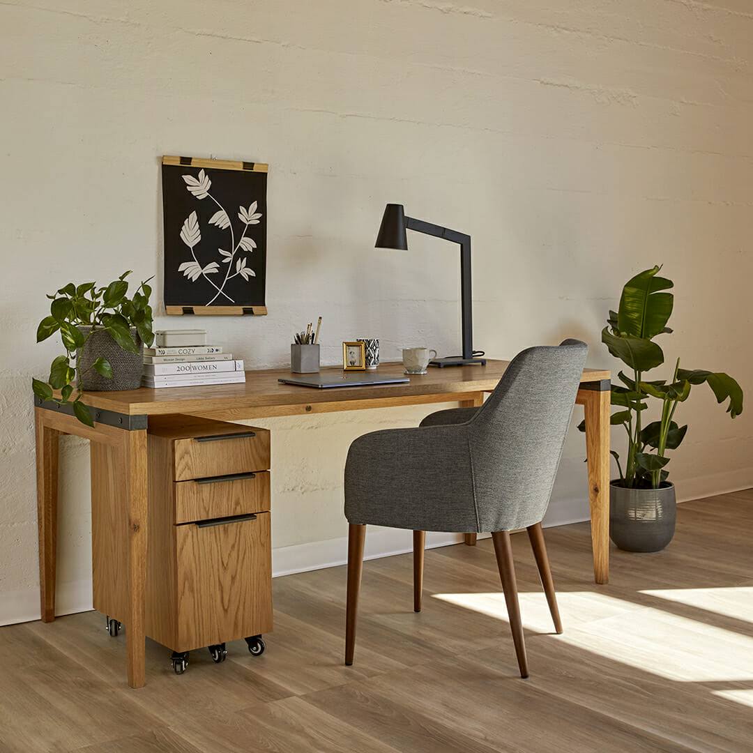71x22 Wooden Desk with Solid Oak Top | Article Madera Contemporary Furniture