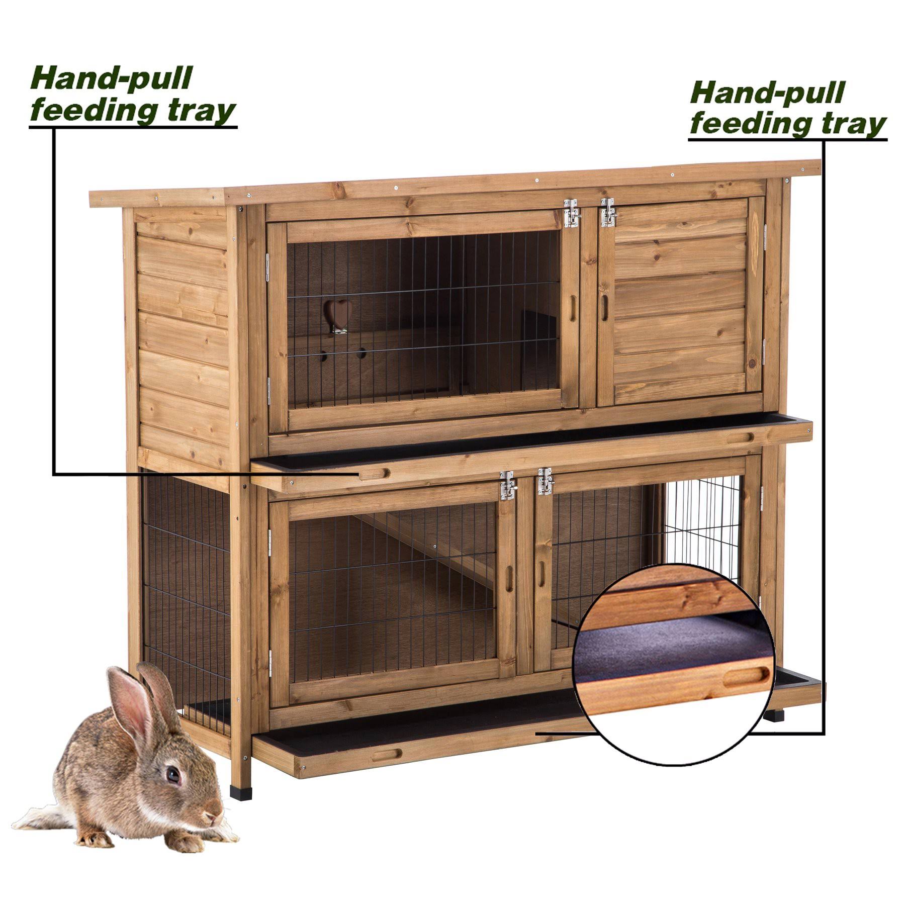 Lovupet 48x22 Wood Chicken Coop Hen House Rabbit Wood Hutch Poultry Cage Waterproof 2029