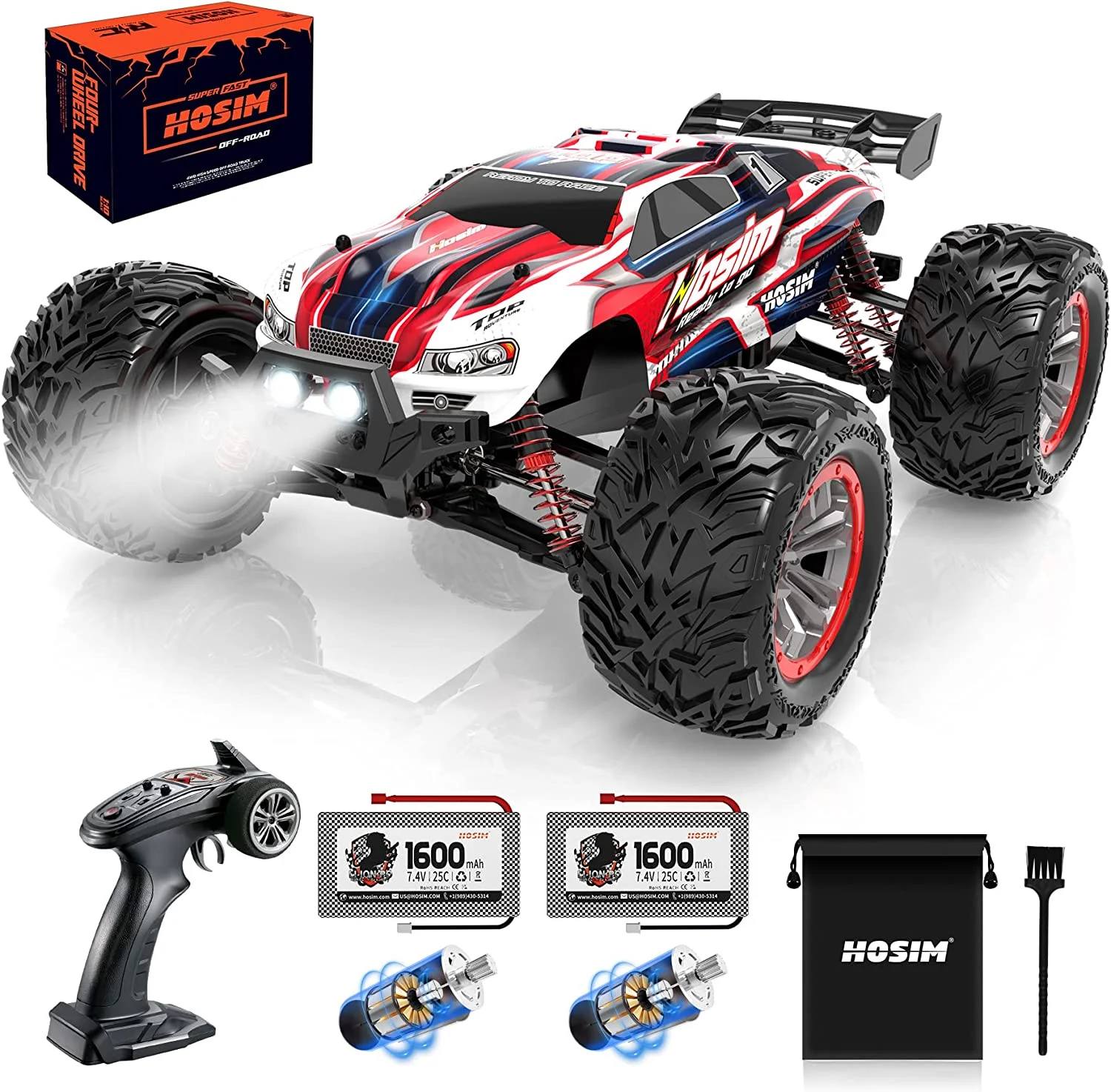 Hosim 1:12 RC Cars 2.4GHz Remote Control Car 4WD Off Road Monster Truck Buggy Toy for Boys Teens Adults Gifts