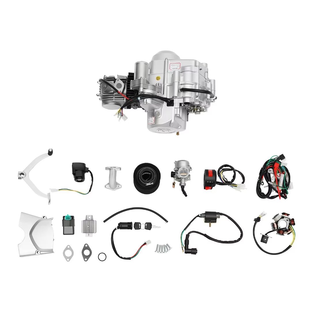 TFCFL 125cc Engine 4 Stroke Motor 3 Speed Reverse Semi Auto for ATV Quad Bike Buggy 4 Wheeler B Lawn Mower Engine