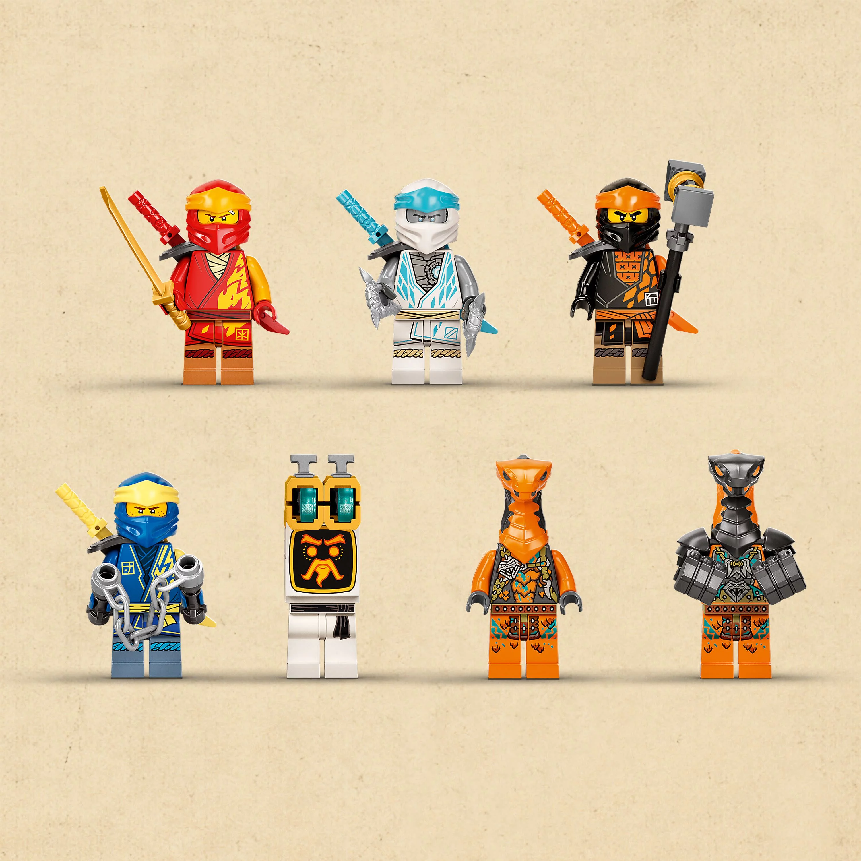 LEGO NINJAGO Ninja Ultra Combo Mech 4 in 1 Set 71765 with Toy Car, Jet Plane and Tank Toys plus 7 Minifigures