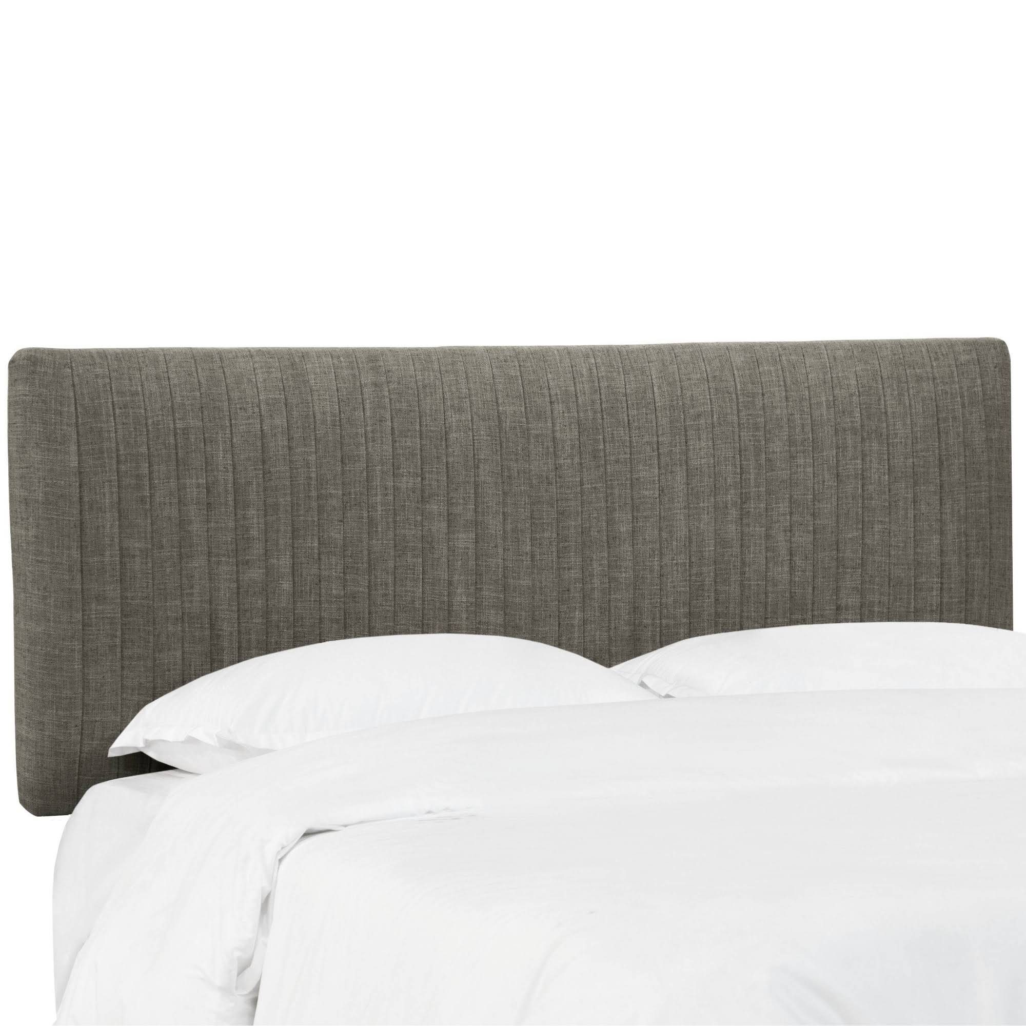 Layla California King Pleated Headboard, Quick Ship - Gray