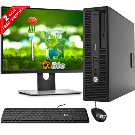 HP 600 G1 SFF Computer Core i5 4th, 16GB Ram, 500GB Hdd, New 22 inch LCD, Keyboard and Mouse, Wi-Fi, Win10 Pro Desktop PC (Refur