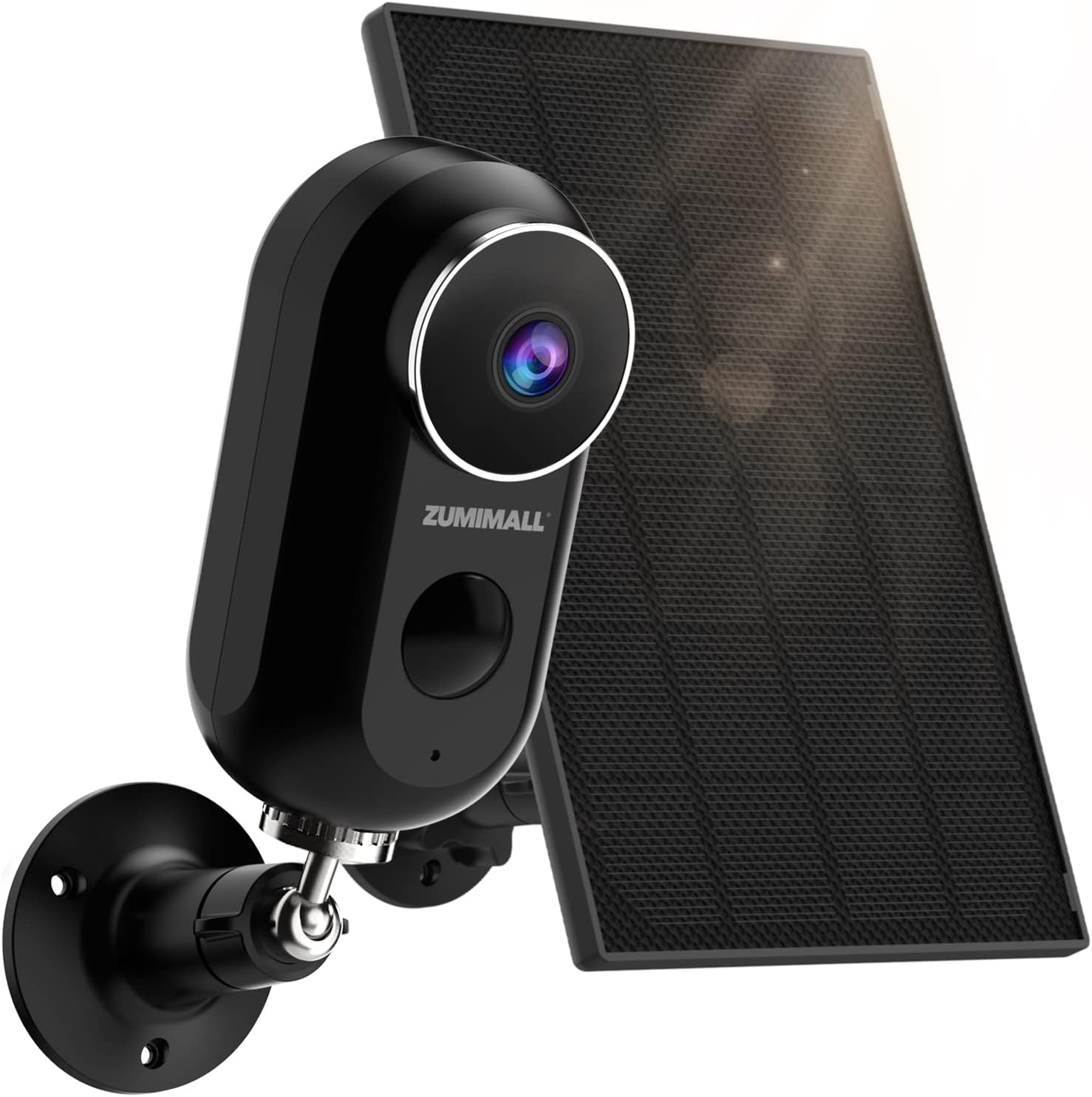 Outdoor Security Camera with Solar Powered, ZUMIMALL Wireless Camera for Home Security & Surveillance, 1080P HD Security Camera with Human Motion Detection, Night Vision, 2-Way Audio, IP66 Waterproof
