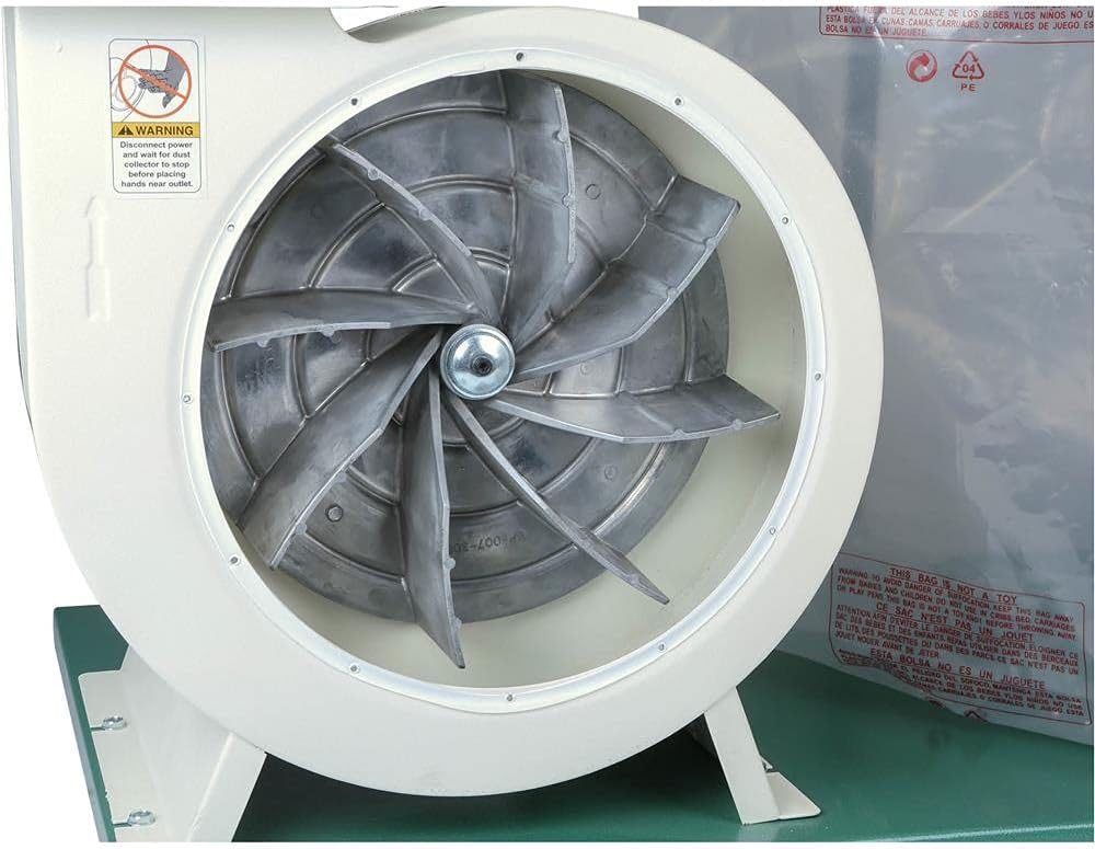 Grizzly Industrial G1029Z2P - 2 HP Dust Collector with Aluminum Impeller - Polar Bear Series