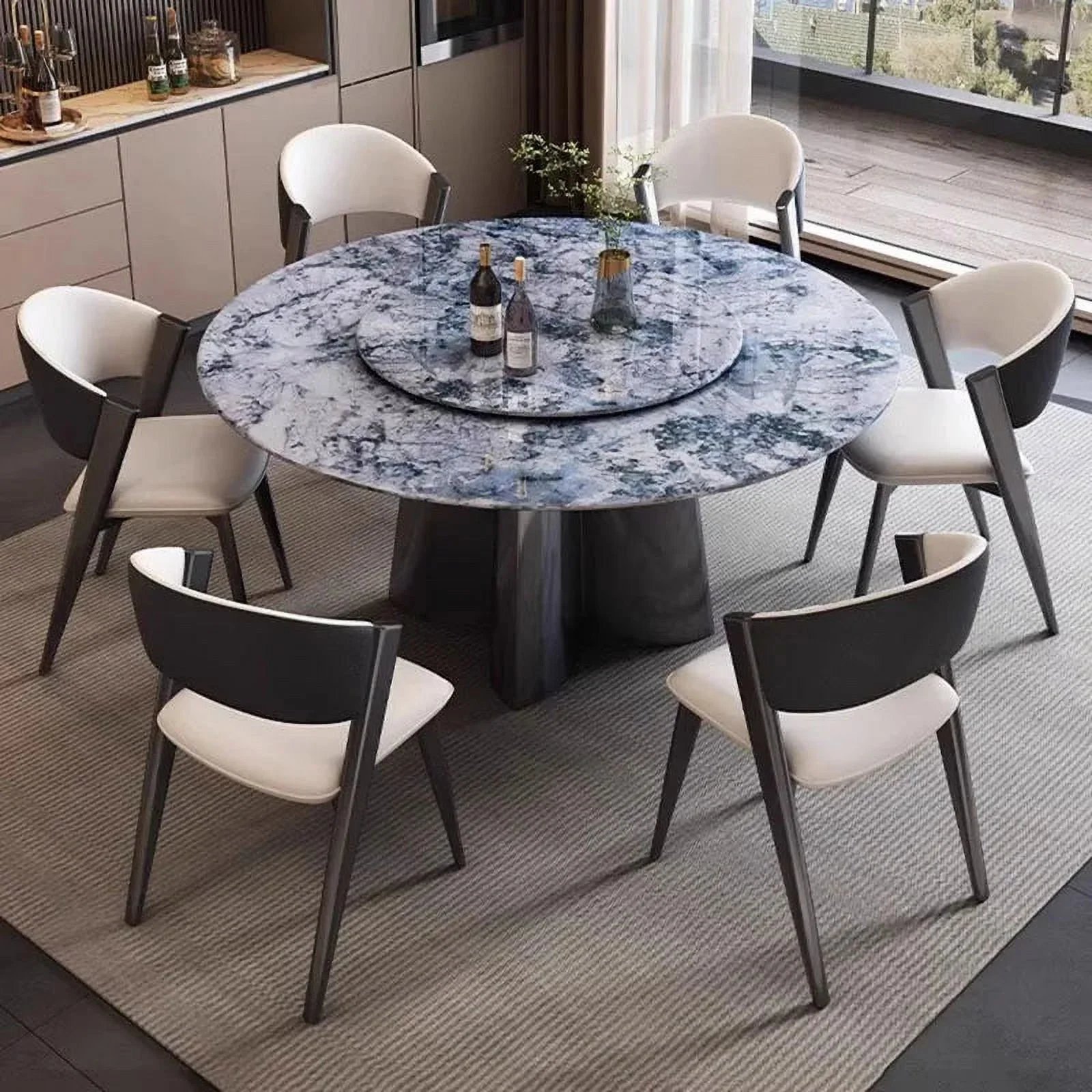 Modern Center Dining Table Console Replica Rustic Living Room Nordic Coffee Dining Table Round Mesa De Comedor Furniture HDH