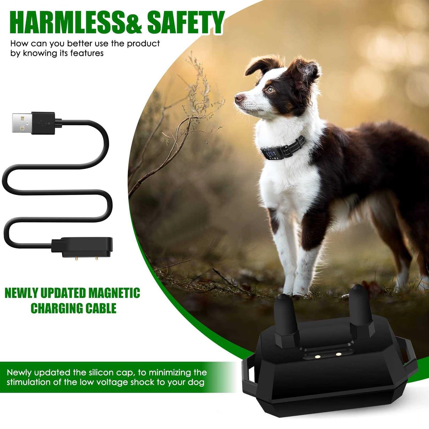 BHCEY Gps Wireless Dog Fence 2023 Electric Fence System for Dogs Portable Gps Wireless Pet Containment System. Large Signal Boundary Range Up to 6560ft