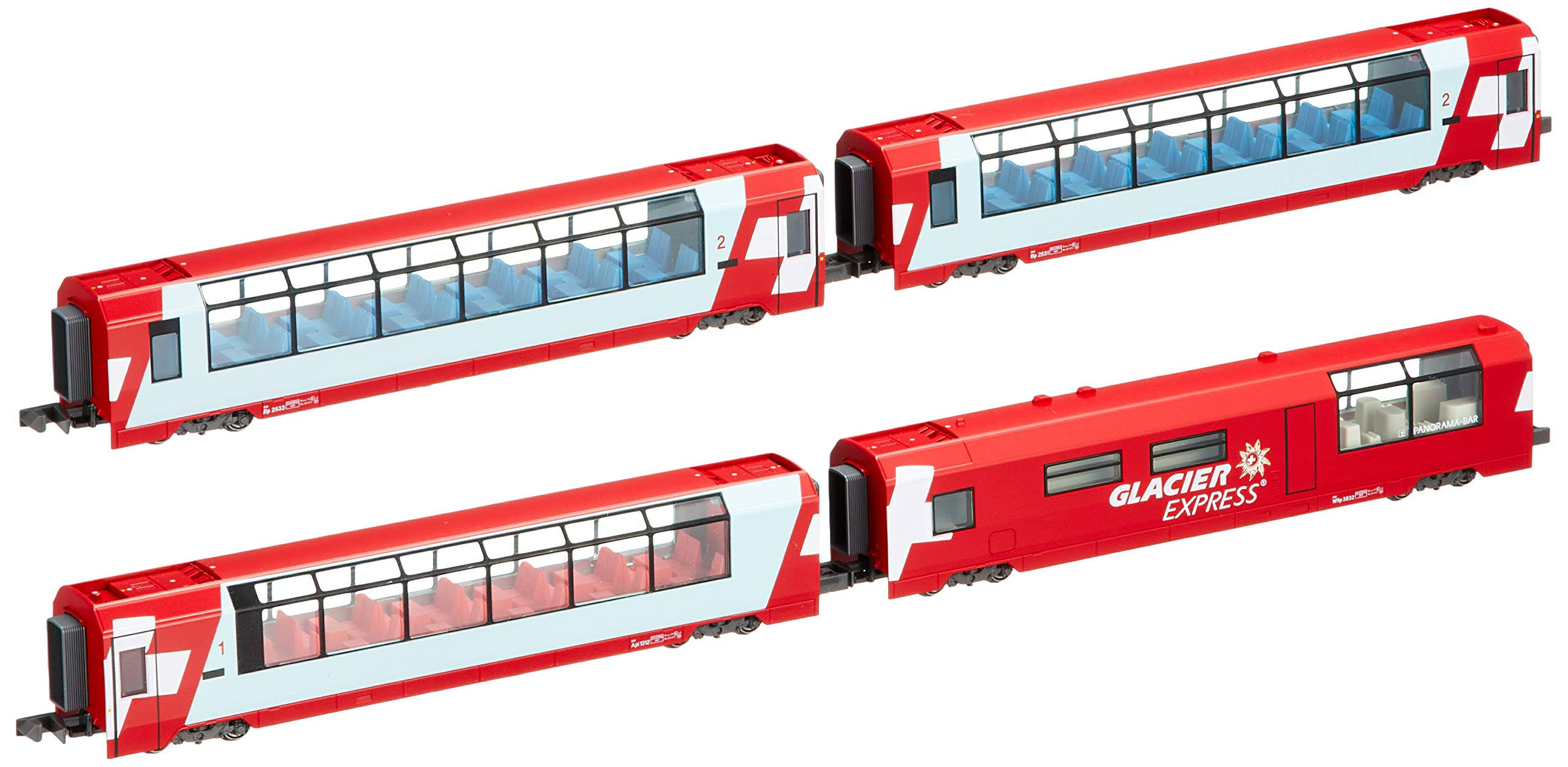 Kato N Gauge Alps Glacier Express hematopoiesis 4-Car Set 10-1146 Passenger