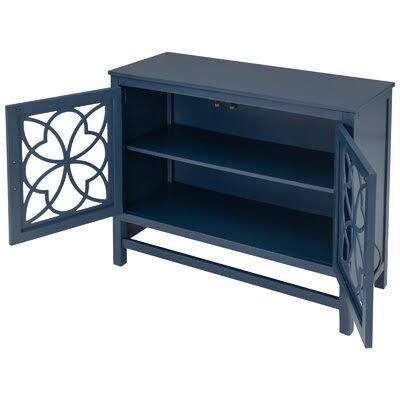 Storage Buffet Sideboard Wood Cabinet with Adjustable Shelf Winston Porter Color: Cream White