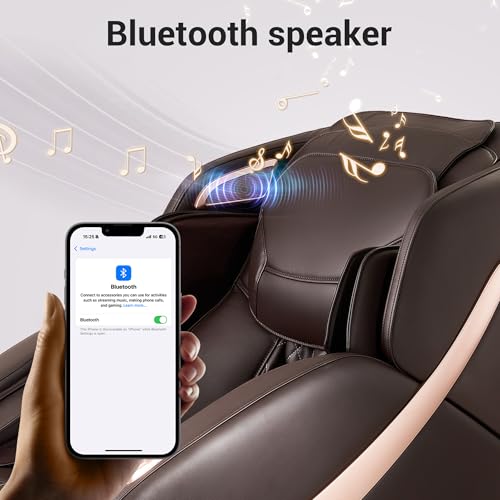 MYNTA Massage Chair Full Body, Zero Gravity SL Track Shiatsu Massage Recliner Chair with Heat, M1612 Expresso