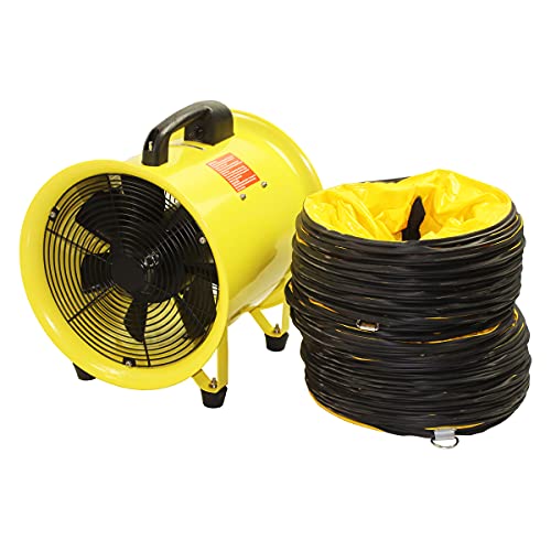 MaxxAir HVHF 12COMBO Heavy Duty Cylinder Fan with 20-foot Vinyl Hose
