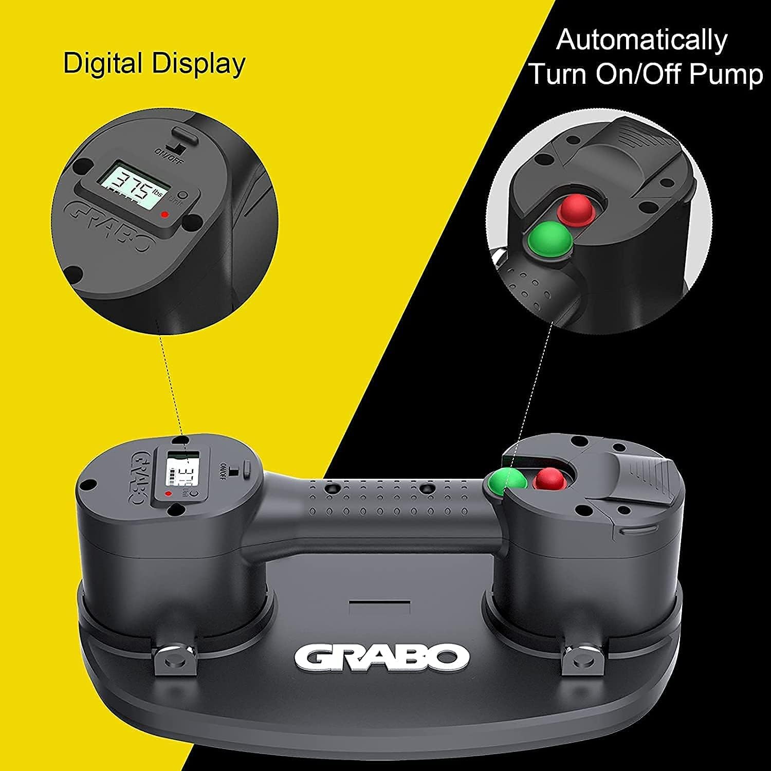 GRABO PRO-LIFTER 20. Max lifting load 375lbs (170kg). Lifts: Stone, Tiles, Pavers and more! Heavy lifting made easy
