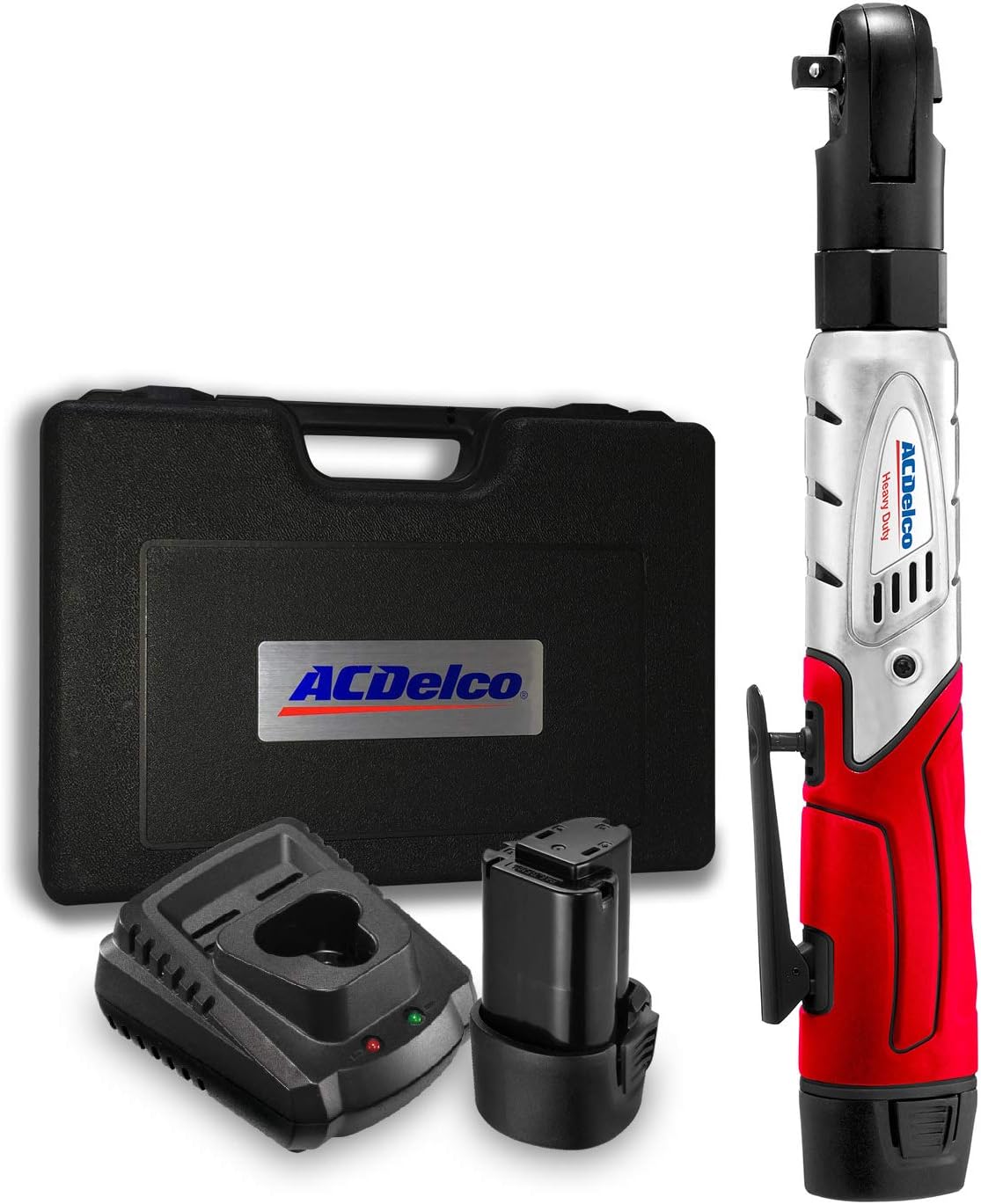 ACDelco ARW1201 G12 Series 12V Cordless Li-ion 3/8” 57 ft-lbs. Ratchet Wrench Tool Kit with 2 Batteries and Carrying Case