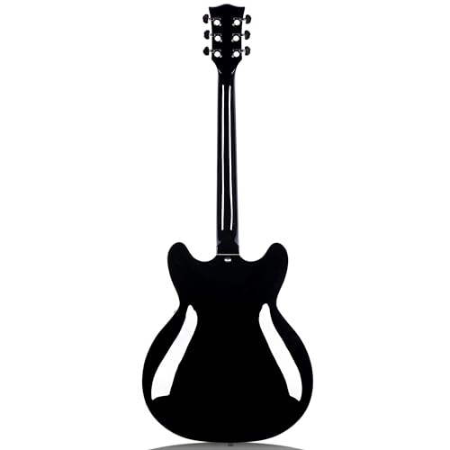 Redid Semi-Hollow Body Electric Guitar RD-100 Jazz Guitar with F-Hole,Maple neck,humbucker Pickups(Brown)