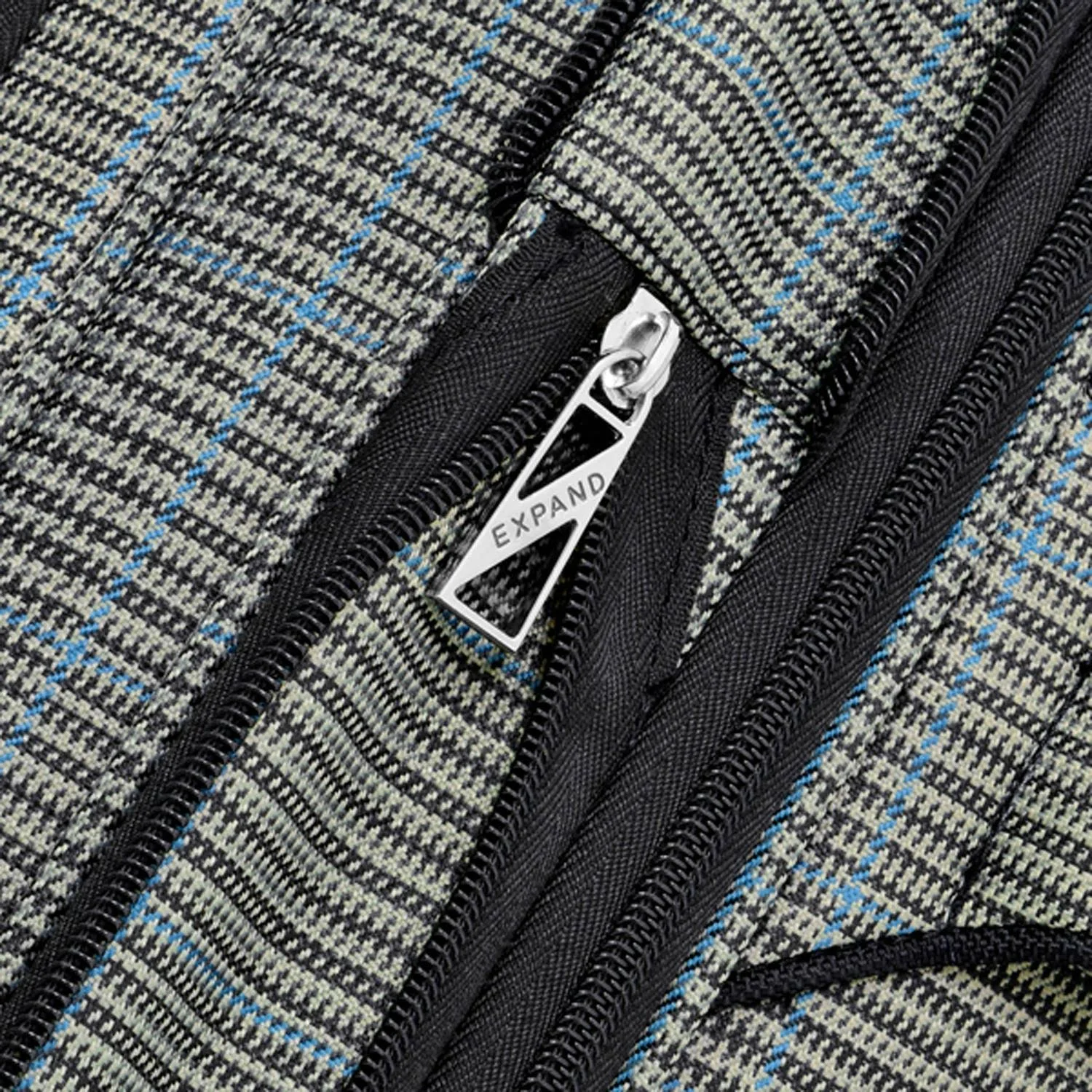London Fog Knightsbridge II 25x22 Expandable Spinner (Grey Sapphire Plaid)