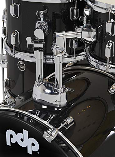 Pacific Drums Center Stage Complete Drumkit, 5 Drum Set, Iridescent Black Sparkle, 7x10, 8x12, 14x16 Floor, 16x22 Kick, 5x14 Snare (PDCE2215KTIB)