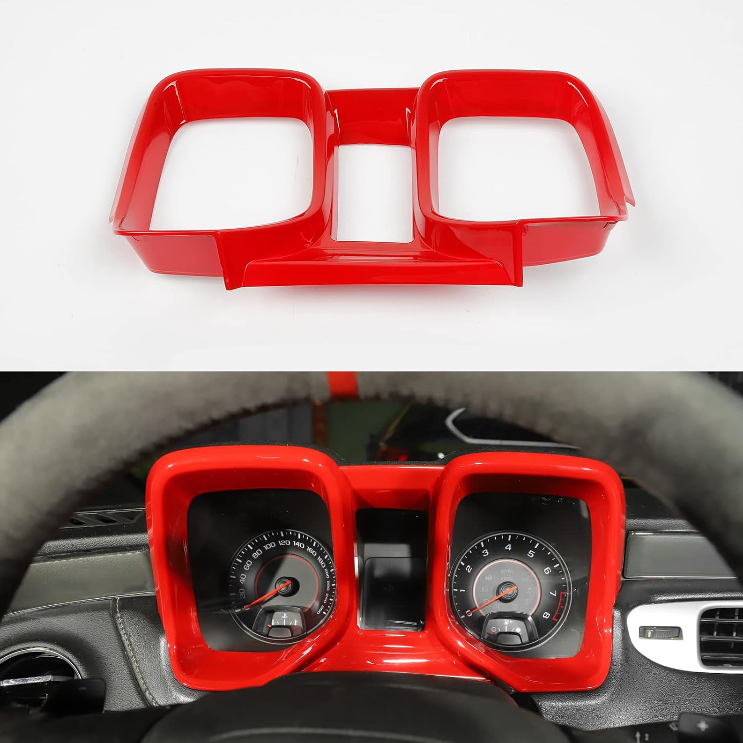 Jimen Dashboard Cover Dash Board Panel Trim Kit Decoration Compatible with Chevrolet Camaro 2010 2011 2012 2013 2014 2015 (Carbon Fiber)
