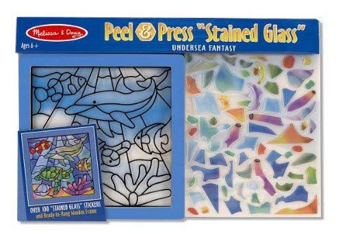 Melissa u0026 Doug Stained Glass Made Easy Activity Kits Set: Ocean and Safari
