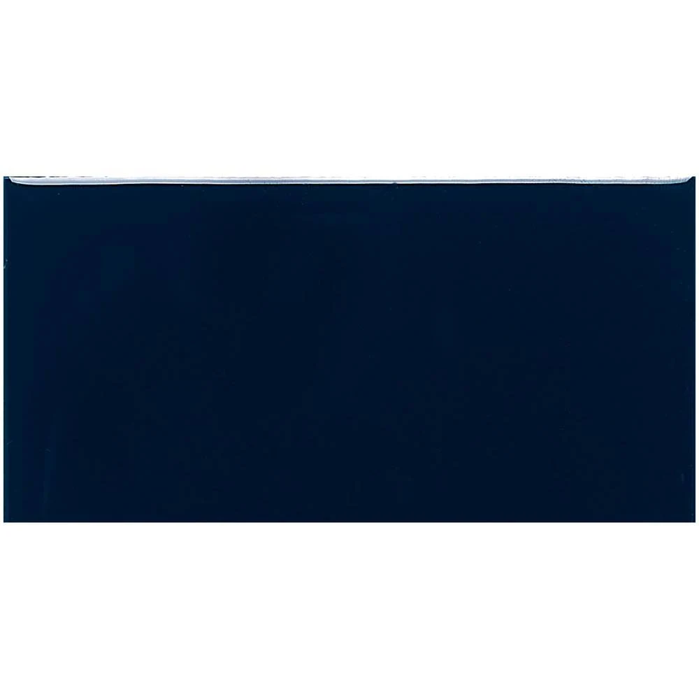 Daltile Restore 3 in. x 6 in. Glazed Ceramic Navy Subway Tile (12.5 Sq. ft / Case), Blue