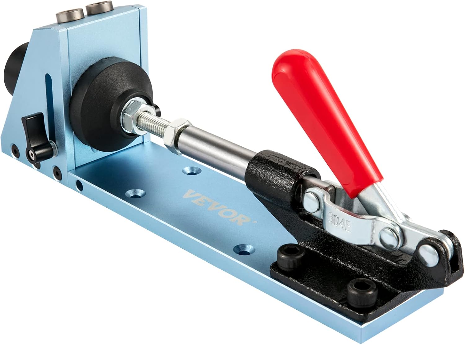 VEVOR Pocket Hole Jig Kit, Adjustable & Easy to Use Joinery Woodworking System, Aluminum Punch Locator, Wood Guides Joint Angle Tool w/Extension Rod Screws for DIY Carpentry Projects