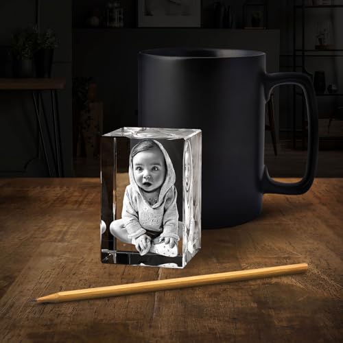 ArtPix 3D Premium Crystal Photo, Personalized Gifts for Mom, Women, Wife, Men, Her, Husband,Grandma, Great Customized Gift With Your Own Photo, Custom Birthday 3D Picture Rectangle, Couples Gifts