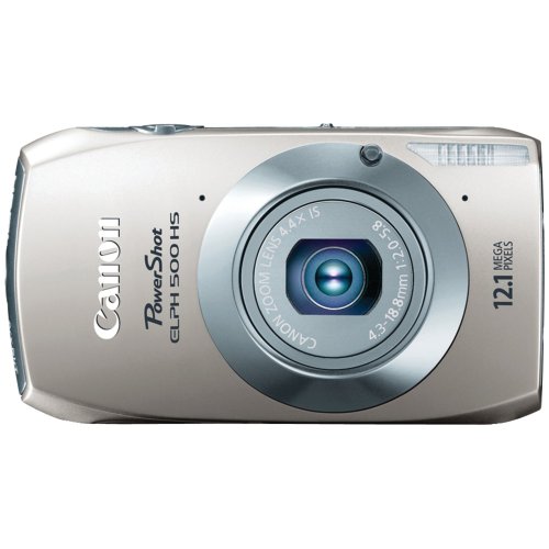 Canon PowerShot ELPH 500 HS 12.1 MP CMOS Digital Camera with Full HD Video and Ultra Wide Angle Lens (Brown)