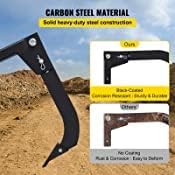 VEVOR Hitch Mounted Ripper, 18" Shank Length Box Scraper Shank, 4 Hole Site Box Blade for Tractor, 2 Locating Pins Ripper Shank, 2 Plough Tips Box Blade Shank Teeth Pack of 2