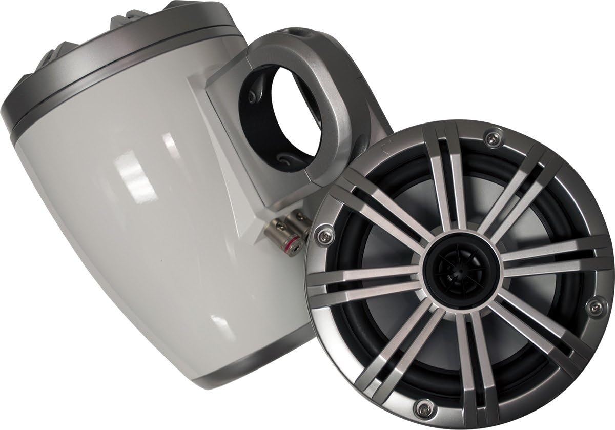 KICKER White Wake Tower System 6.5" Marine Speakers