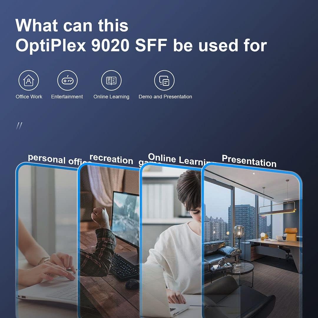 Dell OptiPlex 9020 i7 Desktop Computer,32GB Ram 512GB SSD, Intel Core i7-4790 3.60GHz, AC7260 Built-in WiFi 5, Dual Monitor Support, DVD-RW, Windows 10 Pro 64bit, RGB Keyboard and Mouse (Renewed)