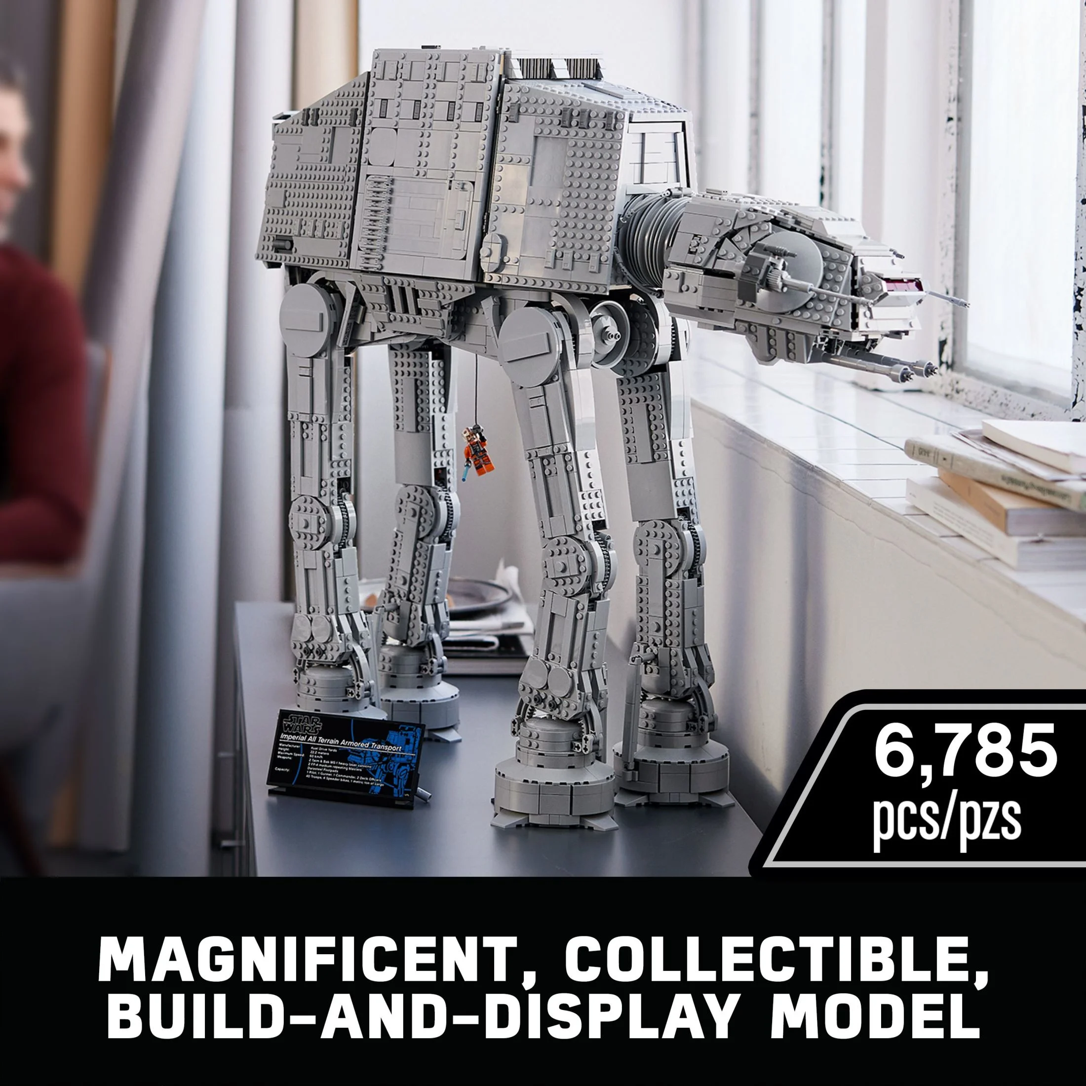 LEGO Star Wars AT-AT Walker 75313 Buildable Model - Collectible Set for Adults, Ultimate Build and Display Set, 9 Minifigures Including General Veers, Luke Skywalker, Snowtroopers and AT-AT Drivers