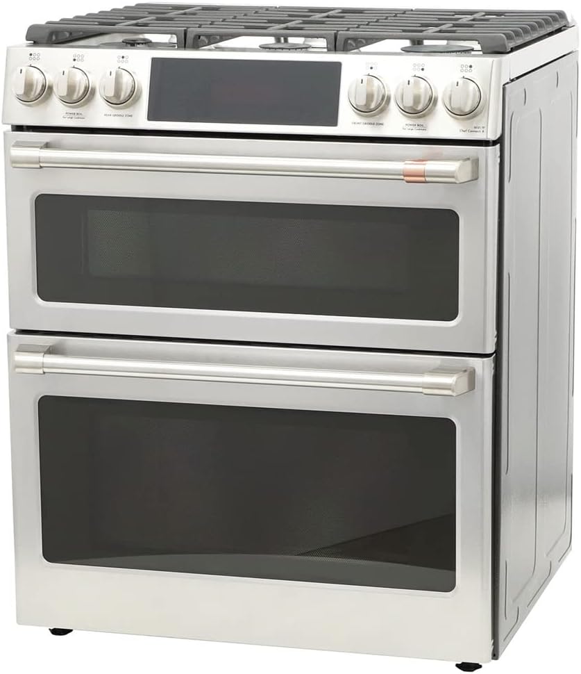 GE C2S950P2MS1 Cafe 30 inch Smart Double-Oven Range With Convection Bundle with Premium 3 YR CPS Enhanced Protection Pack