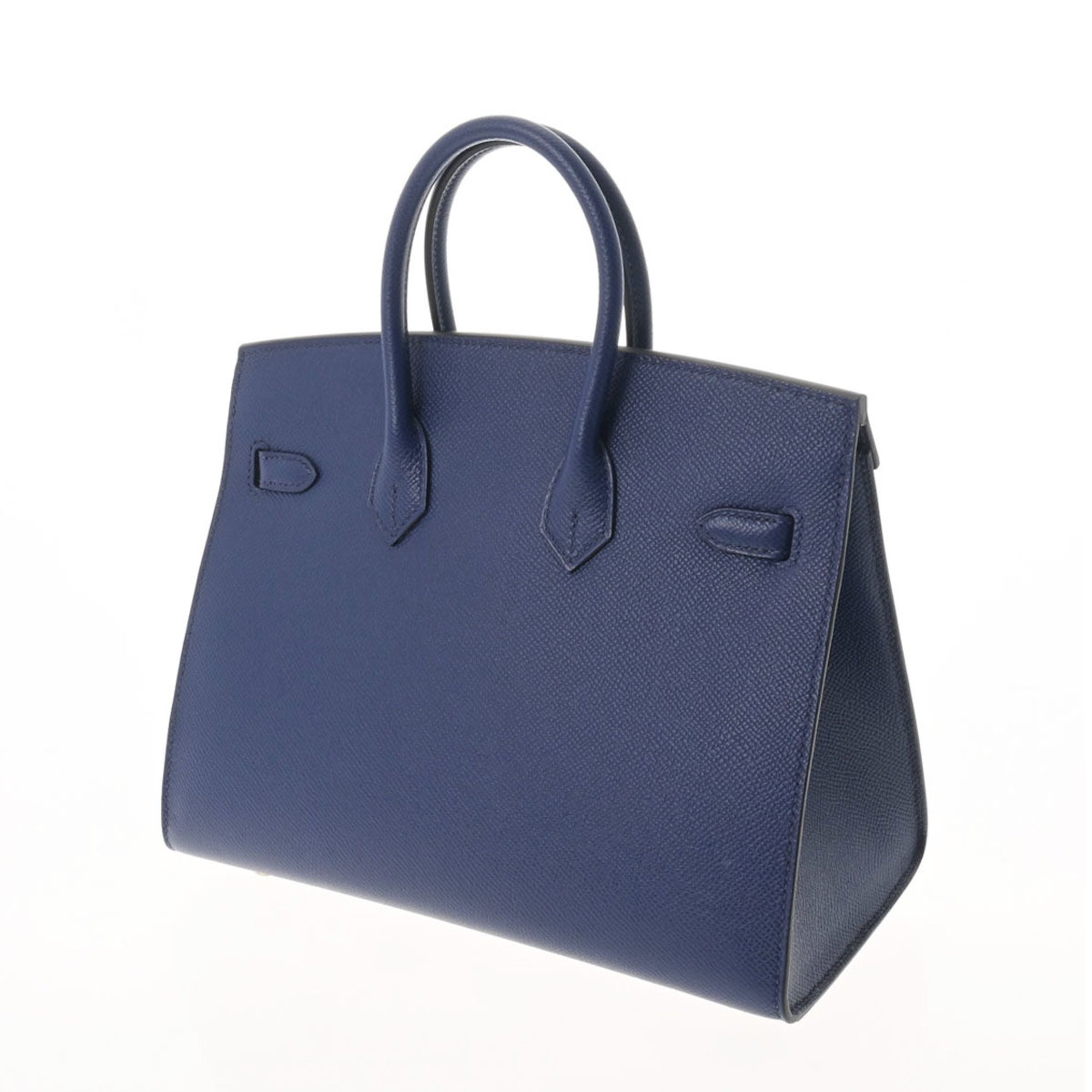 Pre-Owned HERMES Hermes Birkin 25 Serie Blue Saphir U Engraved (around 2022) Women's Vaux Epson Handbag (Like New)