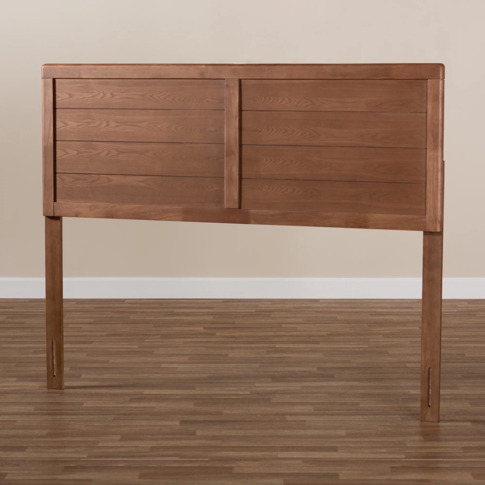 Baxton Studio Seren Mid-Century Modern Walnut Brown Finished Wood Full Size Headboard,Wholesale Interiors