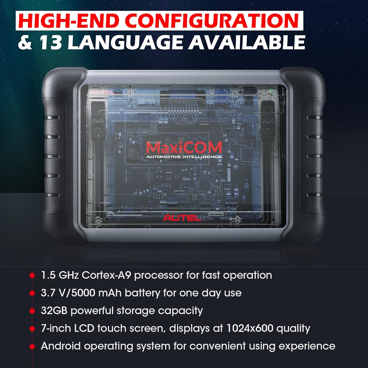 Autel Scanner MaxiCOM MK906BT with MV105, 2022 New Version of Maxisys MS906/ MS906BT/MK908, Auto Scanner with Advanced ECU Coding, Bi-Directional Control, 31+ Services, All System Diagnostics