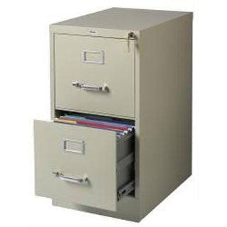 Hirsh 2 Drawer Vertical File Cabinet, Black