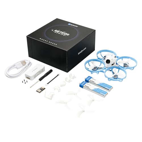 BETAFPV Meteor75 Pro 1S Brushless Drone with Matrix 1S 5IN1 FC, 1102 22000KV Motor, 45mm 3-Blade Prop for FPV Freestyle Racing Indoor Outdoor, Fly Time Up to 6.5Min with BT2.0 550mAh Lipo - ELRS