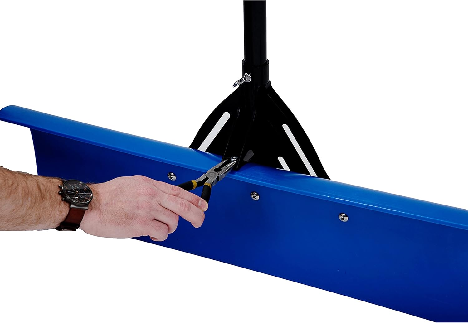 EarthWay 30" Professional Snow Pusher with Fiberglass Shaft, Snow Shovel for driveways, Snow Pusher for Tall People, D-Shaped Handle, and Quick Assembly, Polar Tech Pack of 2