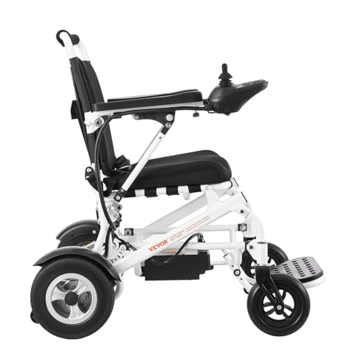 VEVOR Electric Wheelchair for Adults Seniors, 300 lbs Weight Capacity, 17.7 in Width Lightweight Foldable Motorized Power Wheelchairs, 20Ah battery All Terrain Aluminum Alloy Chair