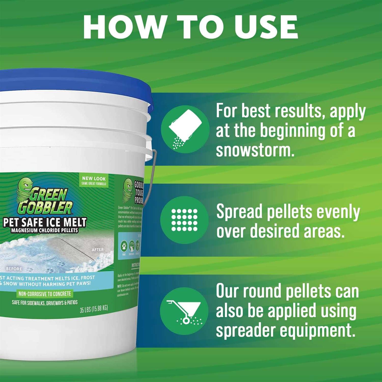 Green Gobbler Pet Safe Ice Melt Effective to -15° Fahrenheit