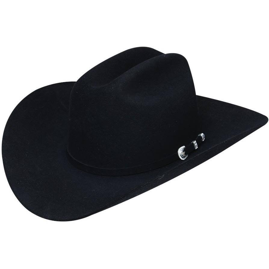 10x Stetson Shasta Beaver Felt Cowboy Hat Black, 7 1/8x22 / Black
