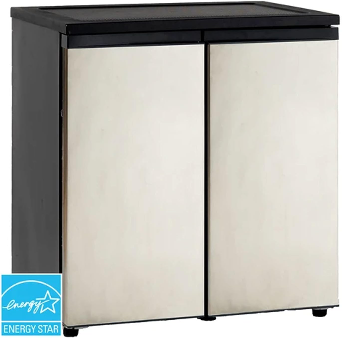 Avanti RMS551SS Model RMS551SS-SIDE-BY-SIDE Refrigerator/Freezer, 33.5" x 31" x 23", Stainless Steel
