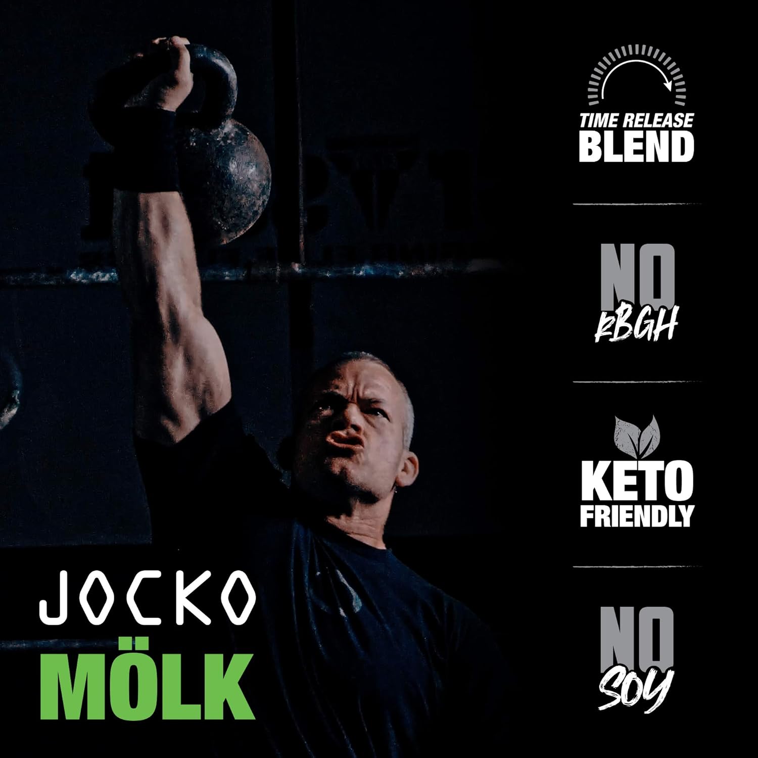 Jocko Mölk Protein Powder (Mint Chocolate) - Keto, Probiotics, Grass Fed Whey, Digestive Enzymes, Amino Acids, Sugar Free Monk Fruit Blend - Supports Muscle Recovery and Growth - 31 Servings Pack of 2