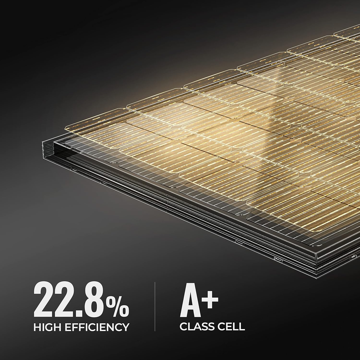 BougeRV 400 Watts Solar Panel, 9BB Cell 22.8% High-Efficiency Class A Module Monocrystalline Technology Work with 12/24 Volts Charger for RV Camping Home Boat Marine Off-Grid(200W * 2)