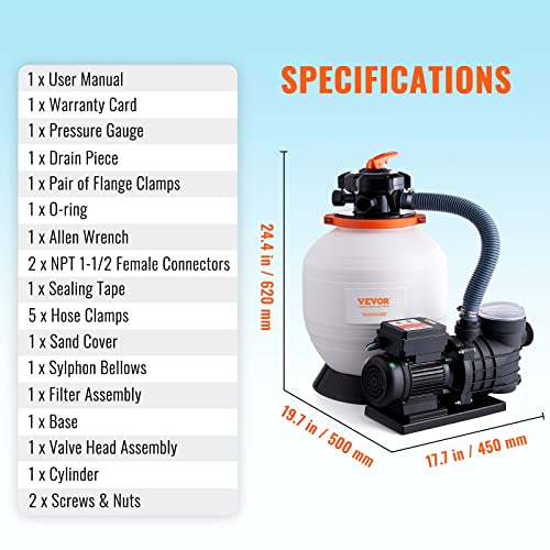VEVOR Sand Filter Pump for Above Ground Pools