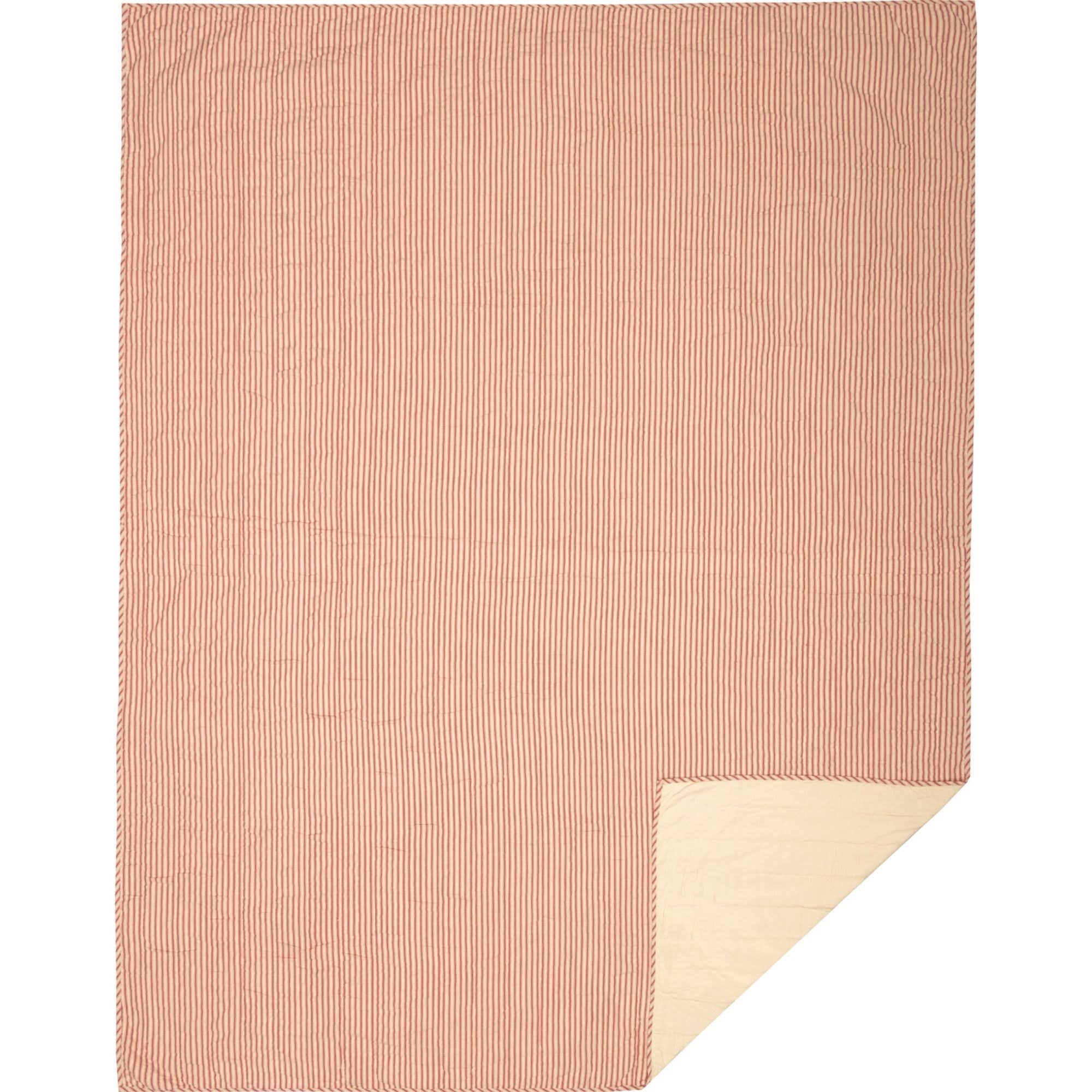 Sawyer Mill Blue Ticking Stripe Queen Quilt Coverlet