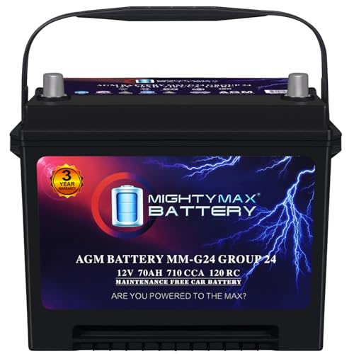 Mighty Max Battery MM-H5 Start and Stop Car BCI Group Size 47 12V 60 AH, 100RC, 680 CCA Rechargeable AGM Car Battery