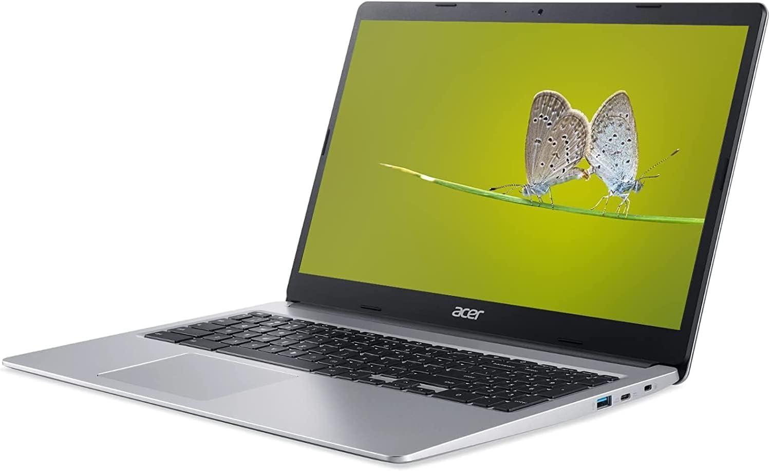 acer 15" HD Premium Touchscreen Chromebook, Intel Celeron N Processor 2.78GHz Turbo Speed, 4GB Ram, 64GB SSD, Ultra-Fast WiFi Up to 1700 Mbps, Full Size Keyboard, Chrome OS, Arctic Silver (Renewed)